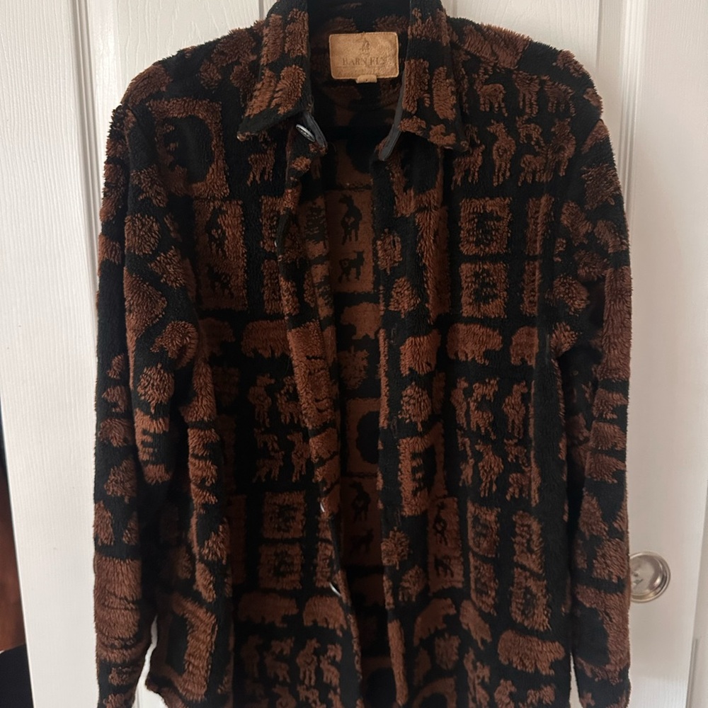 Vintage Barn Fly Fleece Jacket- Bears- Western- Outdoorsy